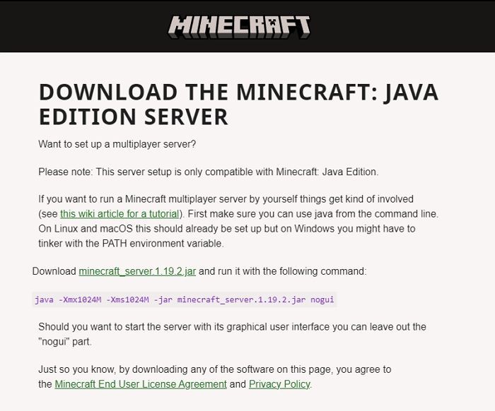 Download-free minecraft server