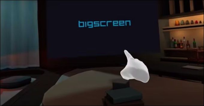 Inicia la aplicación BigSCreen desde la pantalla de inicio de Quest.